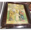 Image 2 : religious print framed dark would frame young Jesus Mary and Joseph approx. 24"x20"