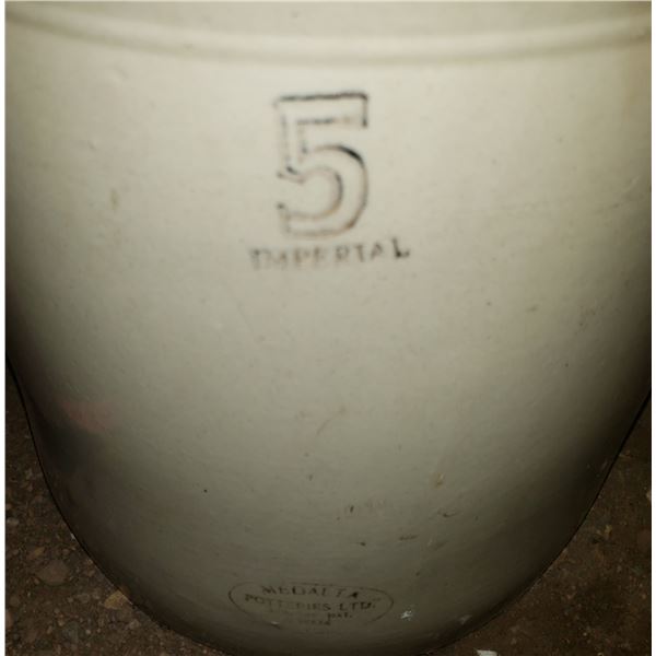 5 gallon crock no lid Medalta Potteries