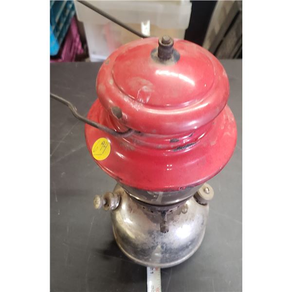antique Coleman lamp red