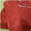Image 5 : Snap-On jacket. Couple small paint looking spots. Medium red snap up coat. Made in USA