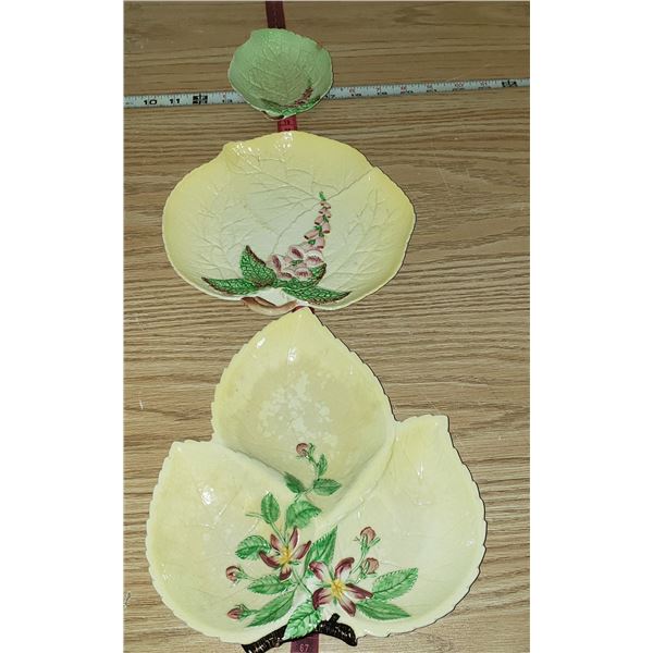 3 candy dishes bowl Carlton Ware leaf floral