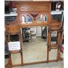 Image 2 : Large mirror shelf approximately 47" x 47" with spindles and contoured edges