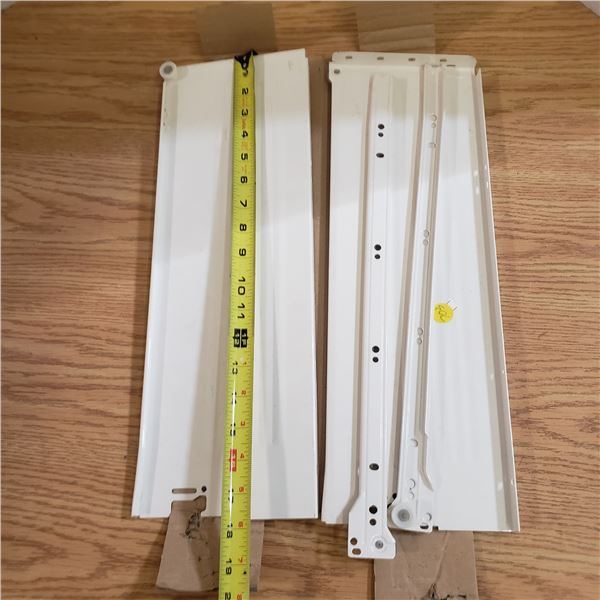 set of white drawer tandem box 18" long X 6" wide