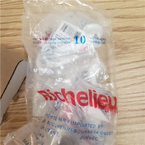 10 knobs chrome and white porcelain