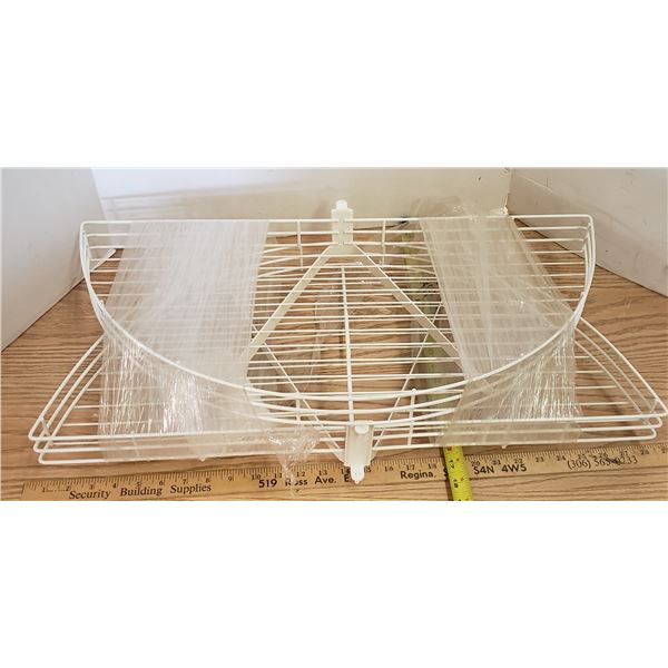 pair of lazy Susan for installation in a blind corner