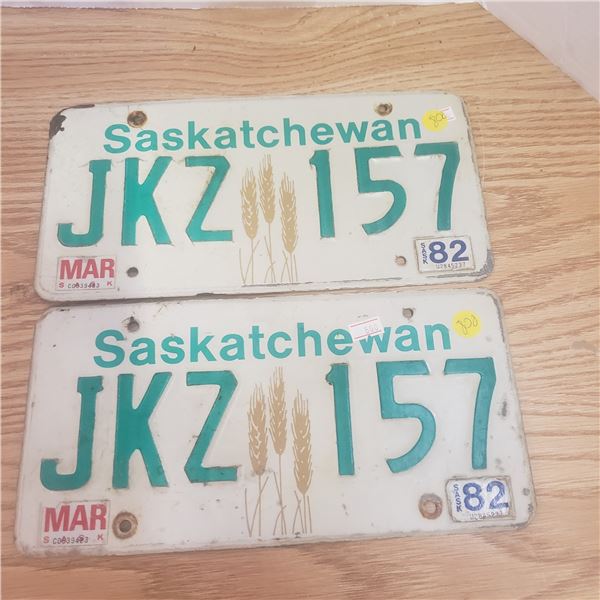 2008 Pair of Same # on license plate 875 AMN  Saskatchewan