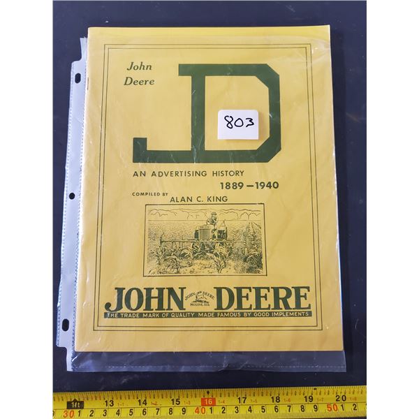 VINTAGE JOHN DEERE ADVERTISING 1889-1940 BOOKLET