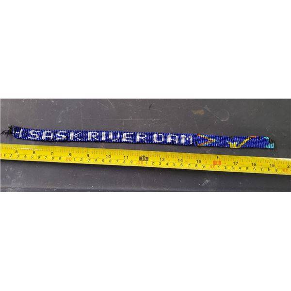 1950'S SASK RIVER DAM BEAD WORKSTRAP