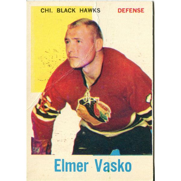 1960/61 TOPPS CARD ELMER VASKO