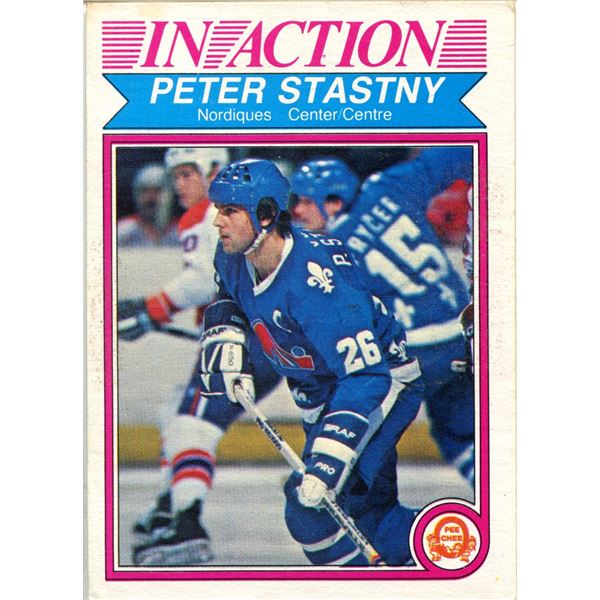 1982/83 OPC CARD PETER STASTNY -IN ACTION