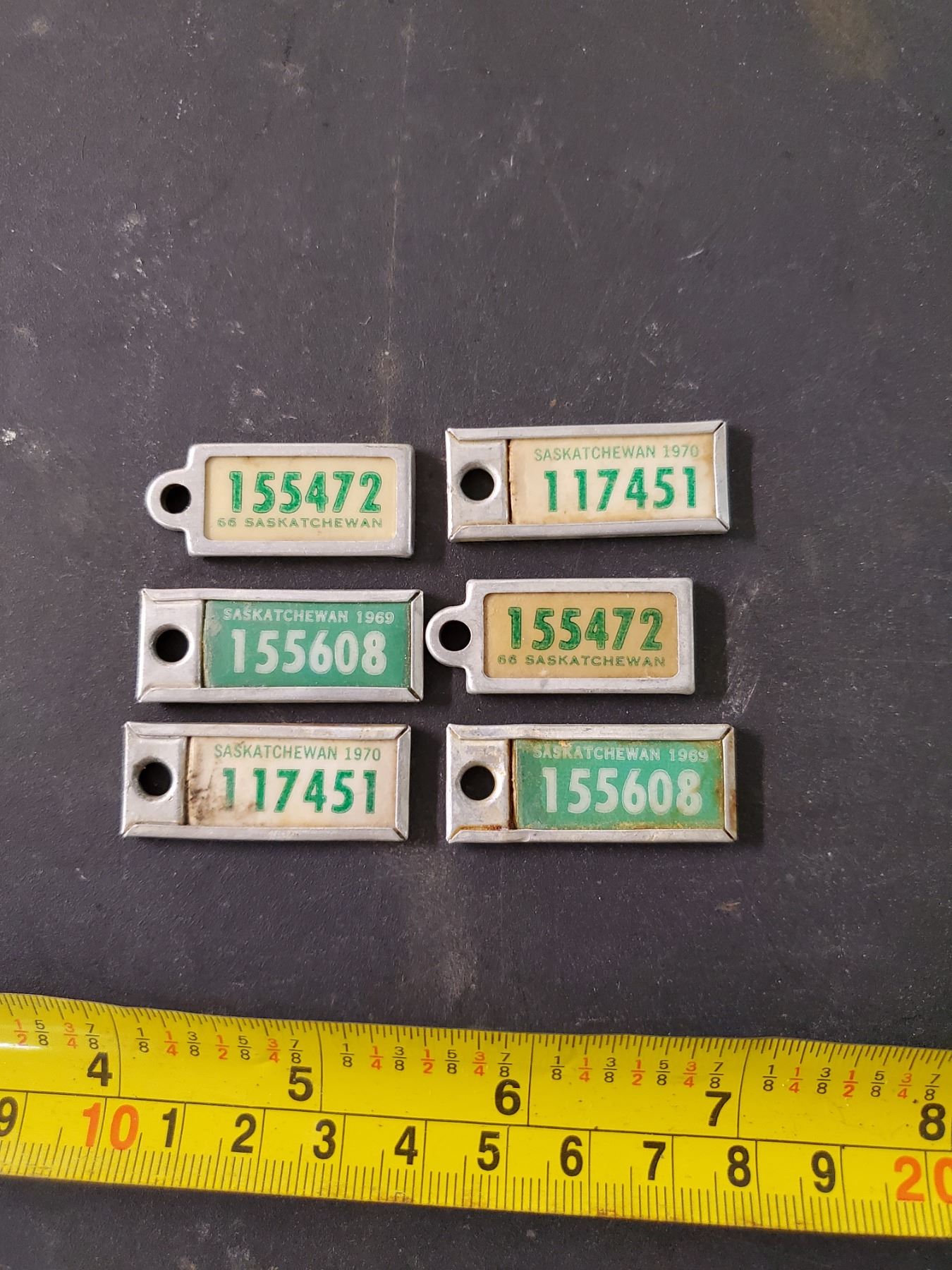 3 PAIRS WAR AMPS KEY TAGS 1960/70'S