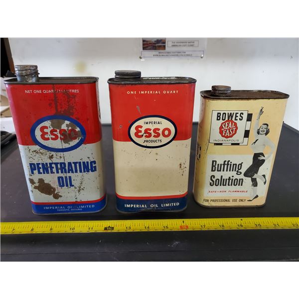 3 TINS 2 ESSO, 1 BOWES
