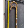 Image 2 : 2 WOODEN CANES -1 BAMBOO