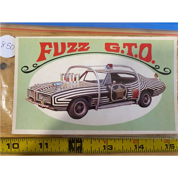 1970 Topps Way Out Wheels  #5 of 36 FUZZ GTO Romp TV Police Car