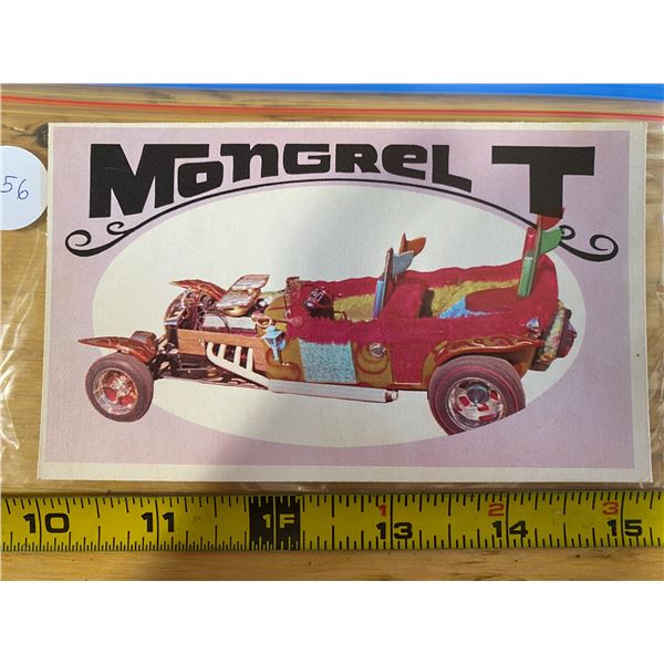 1970 Topps Way Out Wheels #13 of 36 MONGREL T “Easy Come Easy Go” Movie Rod Tub