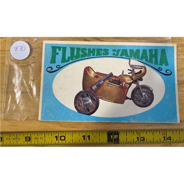 1970 Topps Way Out Wheels # 35 of 36 FLUSHES YAMAHA  Movie Cycle