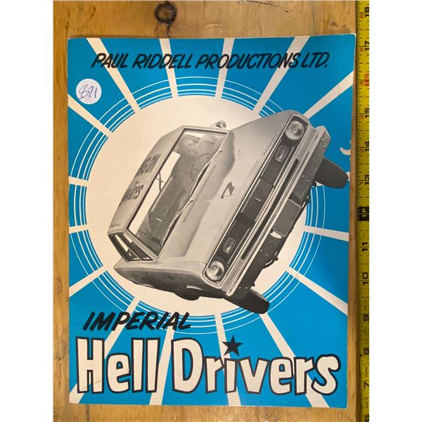 1972 Imperial Hell Drivers 1972 Prince Albert Exhibition keepsake with 2 live signatures