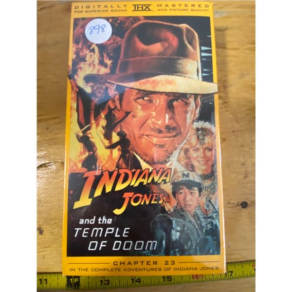 NEW IN ORIGINAL WRAP  Indiana Jones VHS Indiana Jones  “Temple of Doom” Chapter 23 Complete Adventur