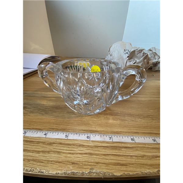 Crystal sugar bowl H 2 ¾ “ x W 3 ½ “