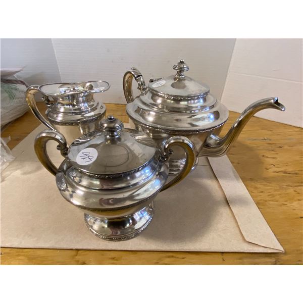 3 Piece Plated Silver Tea Set International Standard