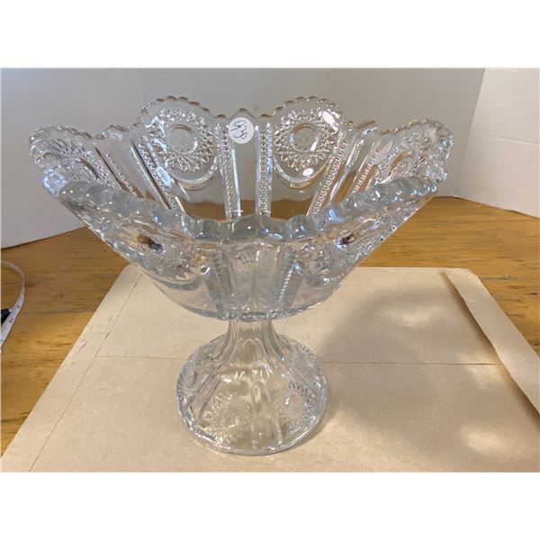 Round Pedestal Bowl 8” Tall 9” wide at top