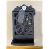 Image 1 : Vintage Black Cast Iron Match Stick Holder Hanging Wall Mount Taiwan, in good condition.