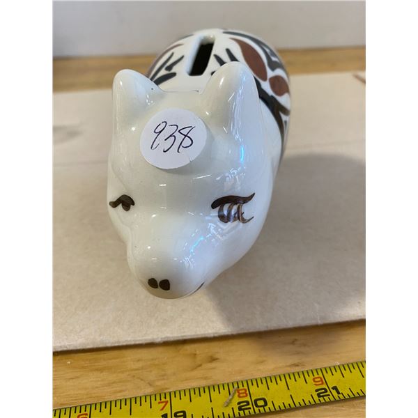 Piggy Bank, with coins inside Made in Hawaii