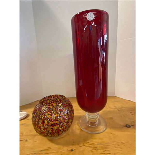 2X Vase  Red