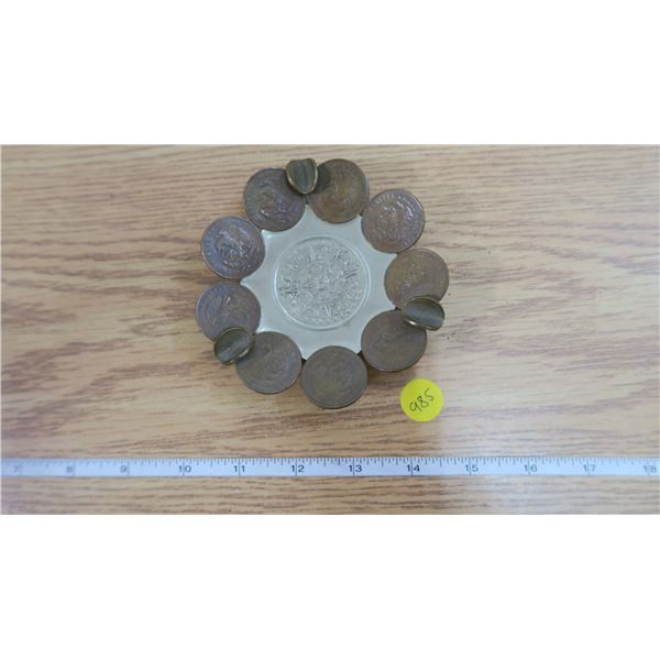 Vintage Mexican Centavos Ash Tray