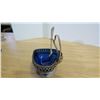 Image 2 : Vintage Blueglass And Silverplate Sugar Bowl