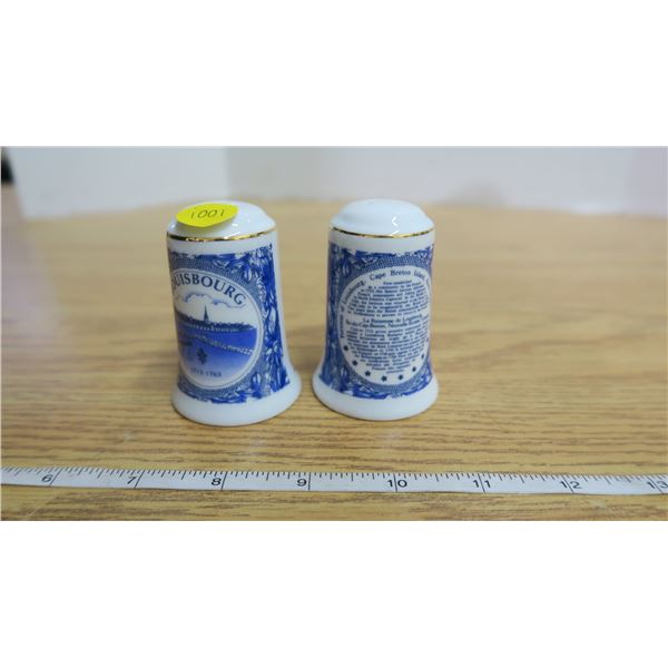 Pair of Vintage Louisbourg, Nova Scotia, Salt and Pepper Shakers