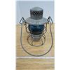 Image 3 : Antique CNR Adlake Kero Lantern Blue Glass