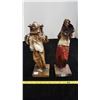 Image 1 : Pair of paper mache handmade figurines