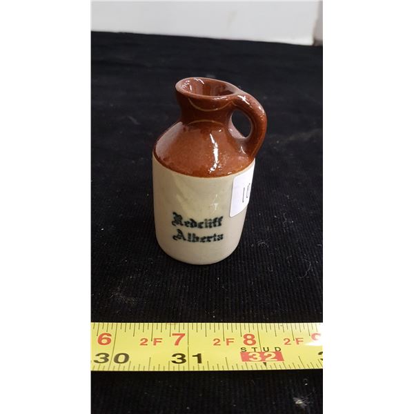 Souvenir promo Redcliff Potteries Alberta small 3" jug