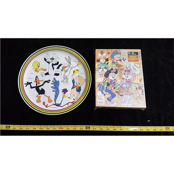 Bugs Bunny Warner Bros. unopened puzzle & metal tray