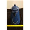 Image 2 : Blue enamel cowboy coffee pot with filter