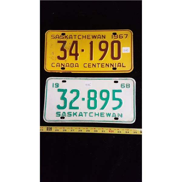 1967-1968 Saskatchewan license plates