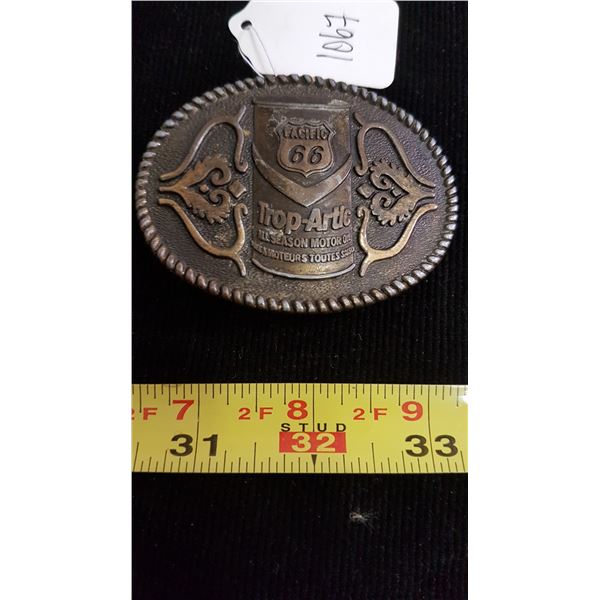 Pacific 66 gas and oil promo belt buckle