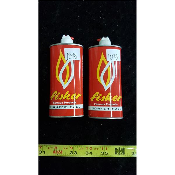 Vintage Fisher/Auer lighter fluid tins empty