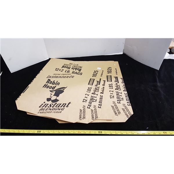 New old stock Robin Hood paper flour bags