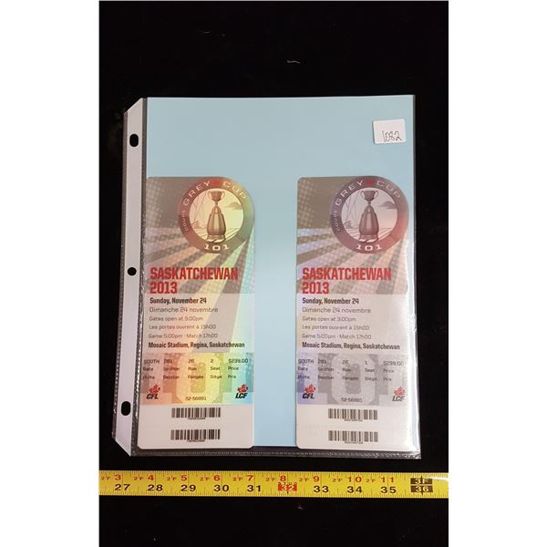 Roughriders grey cup tickets Nov 24th 2013