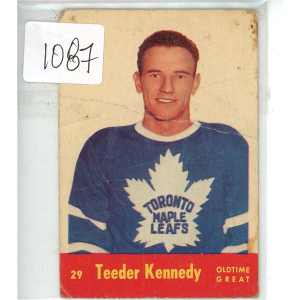 1950's Parkhurst hockey rookie card Teeder Kennedy #29 Toronto