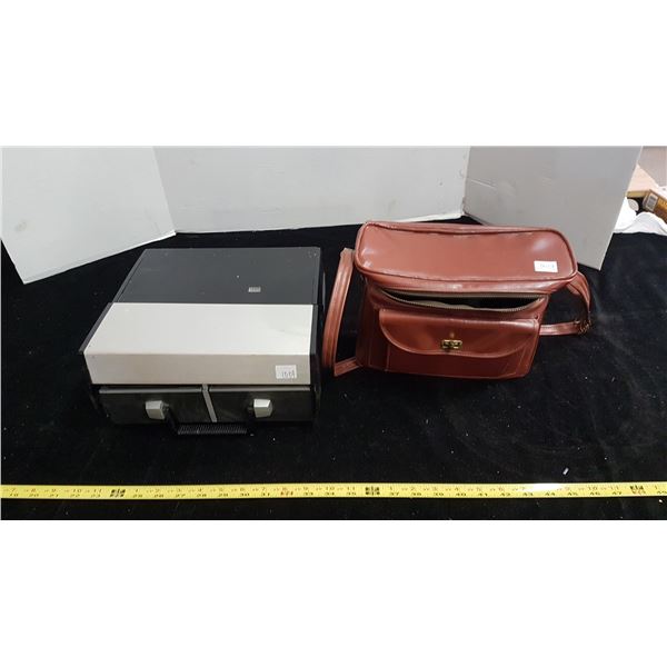 Vintage cameras and film projector