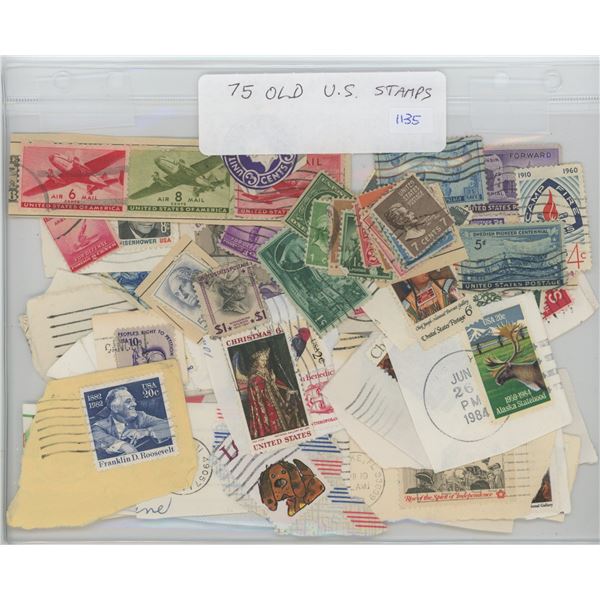 75 Old United States Stamps.