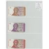 Image 1 : Lot of 3 of the first notes issued for Croatia, former Yugoslavian state. 1991 1 Dinar, 5 Dinara & 1