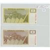 Image 1 : Lot of 2 of the first notes from Slovenia, former Yugoslavian state and now independent nation. 1990