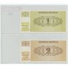 Image 2 : Lot of 2 of the first notes from Slovenia, former Yugoslavian state and now independent nation. 1990