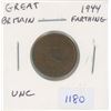 Image 1 : Great Britain. 1944 Farthing. World War II issue. Unc with Traces of Lustre. Nice.