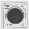 Image 1 : Pre-Confederation Bank of Upper Canada 1850 One Penny Token. No Dot. PC-6A1. VG-8.