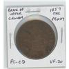 Image 1 : Pre-Confederation Bank of Upper Canada 1857 One Penny Token. PC-6D. VF-20.